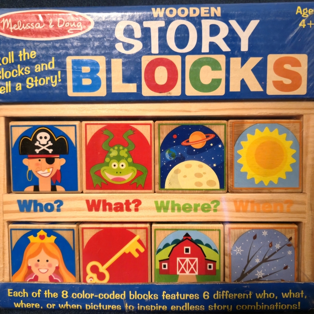 Melissa and Doug Wooden Storytelling Block Set